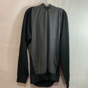 Roadblock Men Colorblock 2-Tone Long Sleeve Hooded Sweatshirt Dark Grey Size XXL